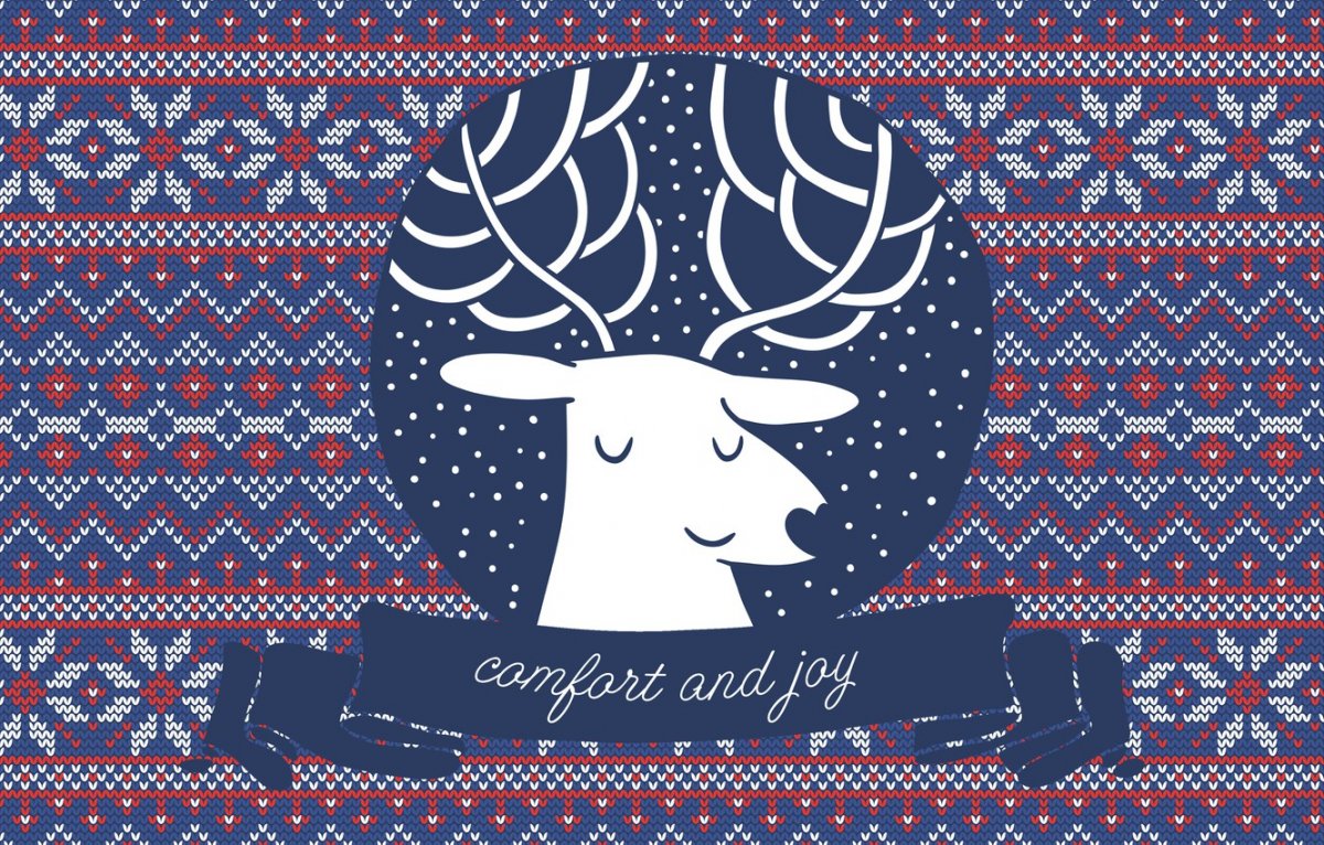 Новогодние обои свитер