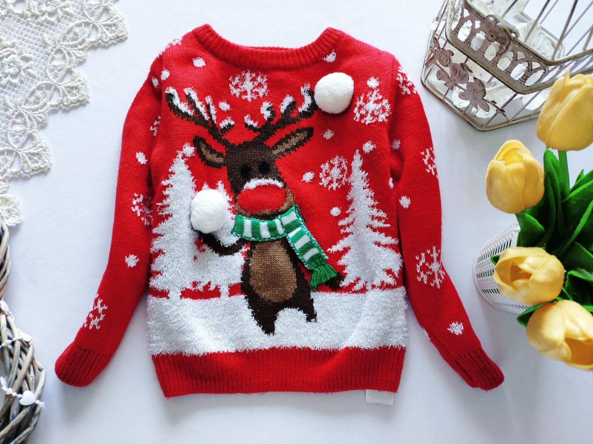 Детский свитер на новый год