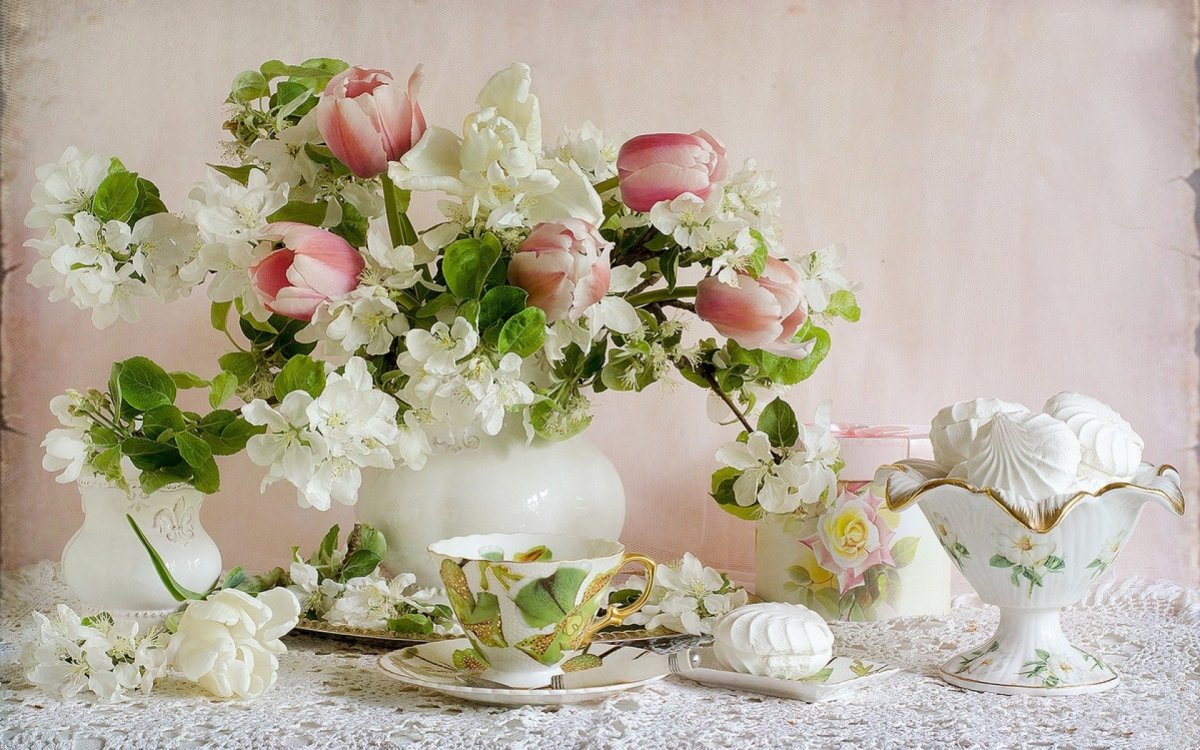 Красивые натюрморты с цветами