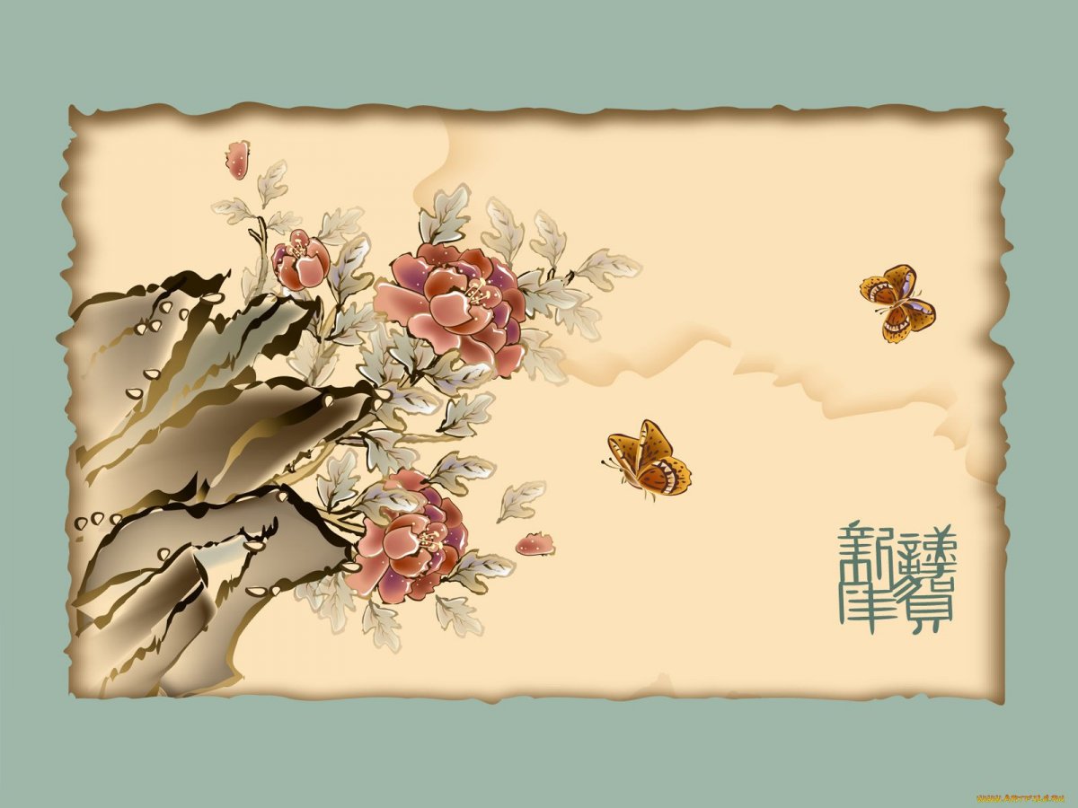 Открытка в китайском стиле