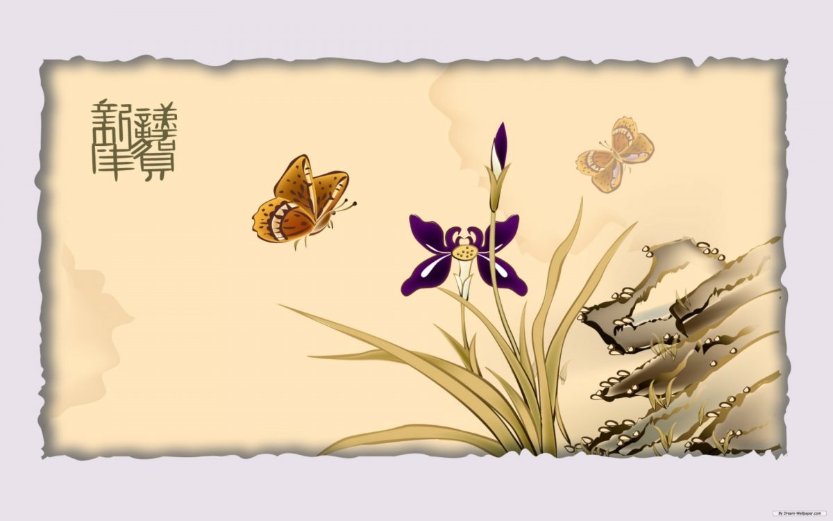 Бабочка в японском стиле