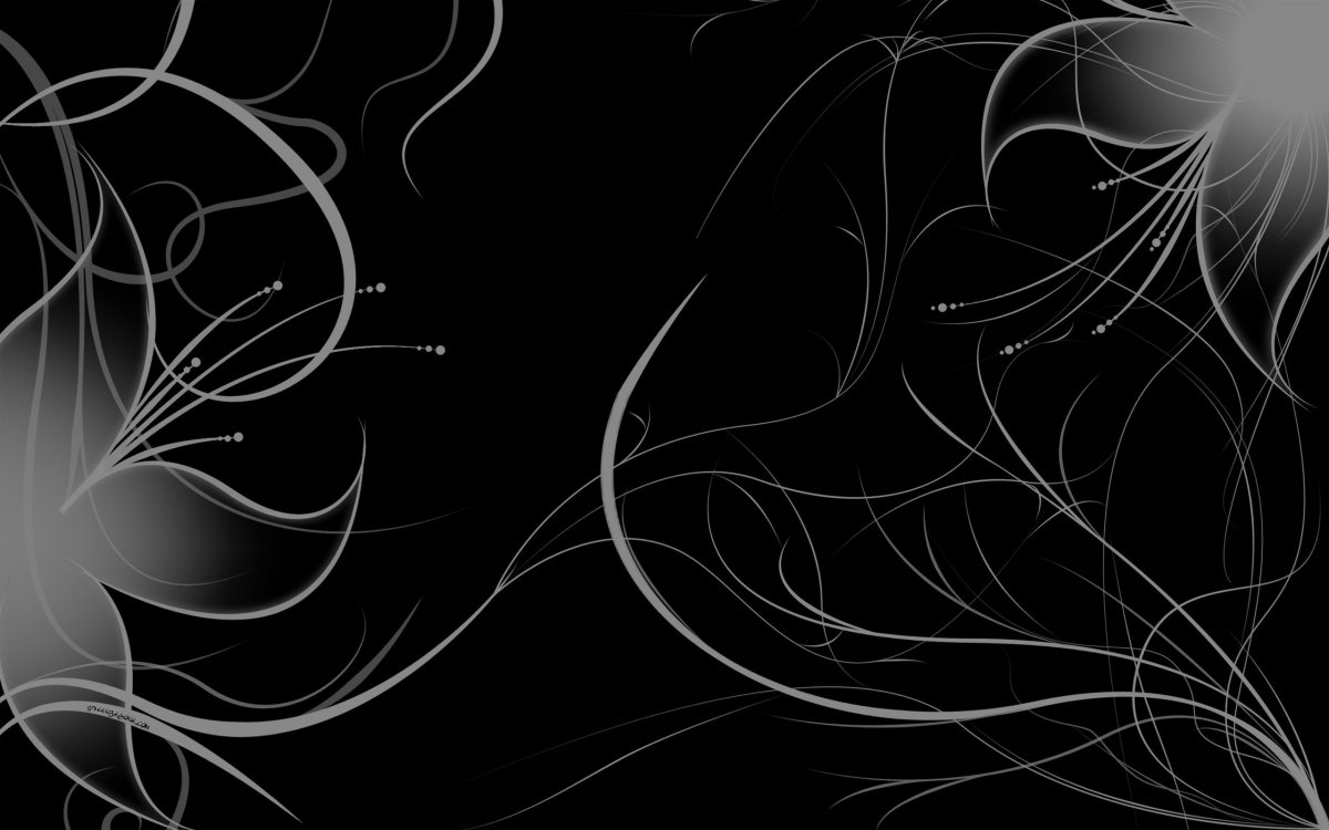 Черный фон с узорами