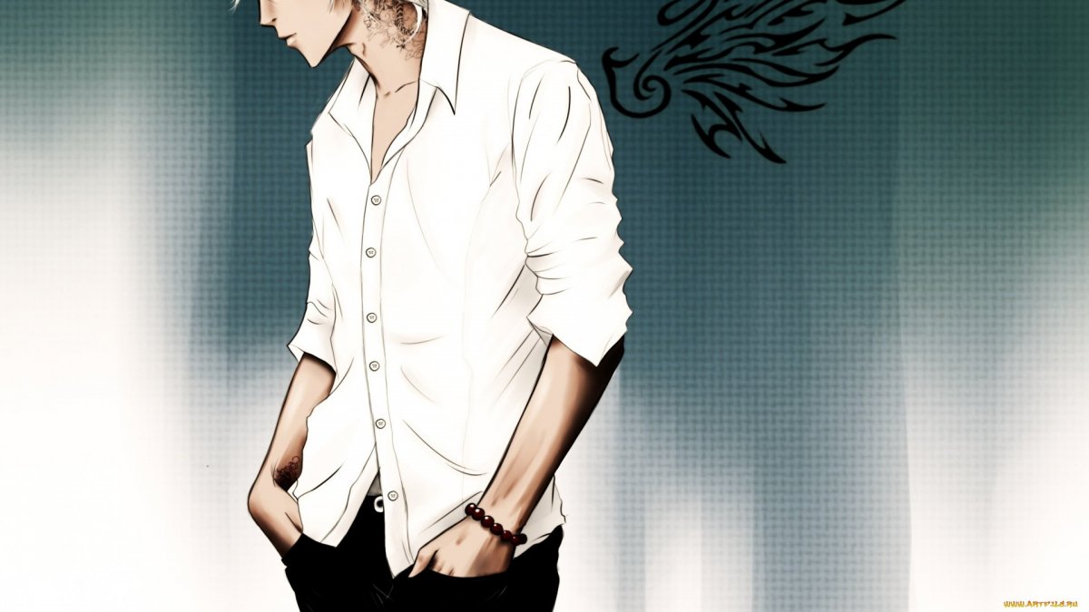 Аниме парень в рубашке