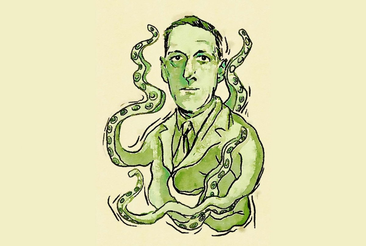 Говард Филлипс Лавкрафт с котом