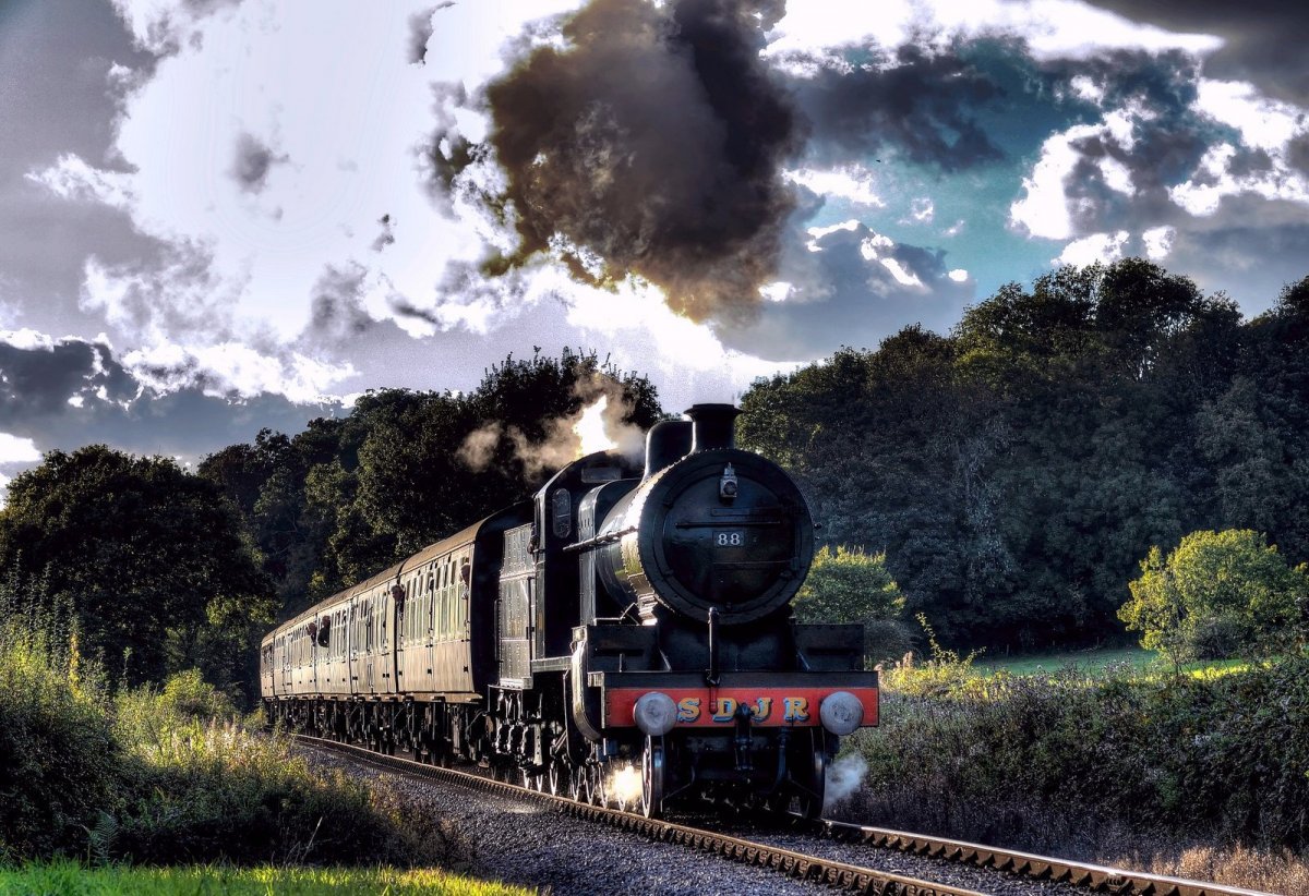 Паровоз фон