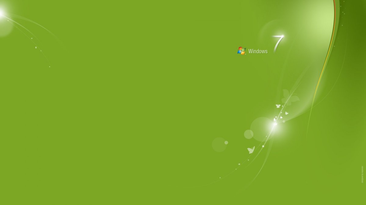 Зеленый фон Windows 7