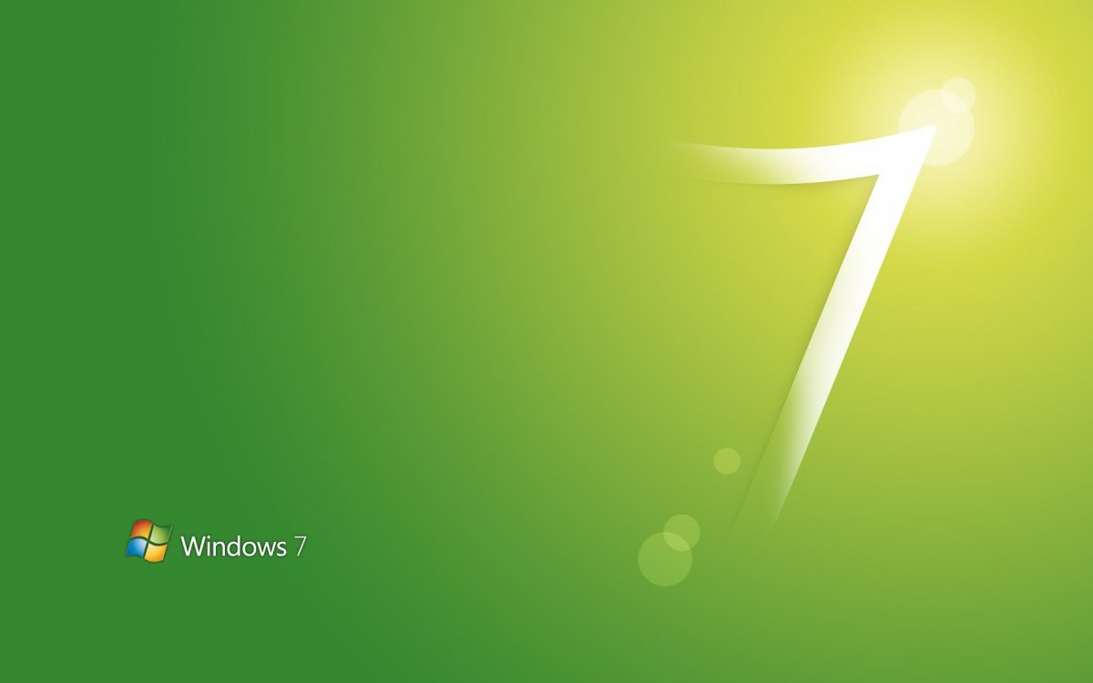 Windows 7 зеленый