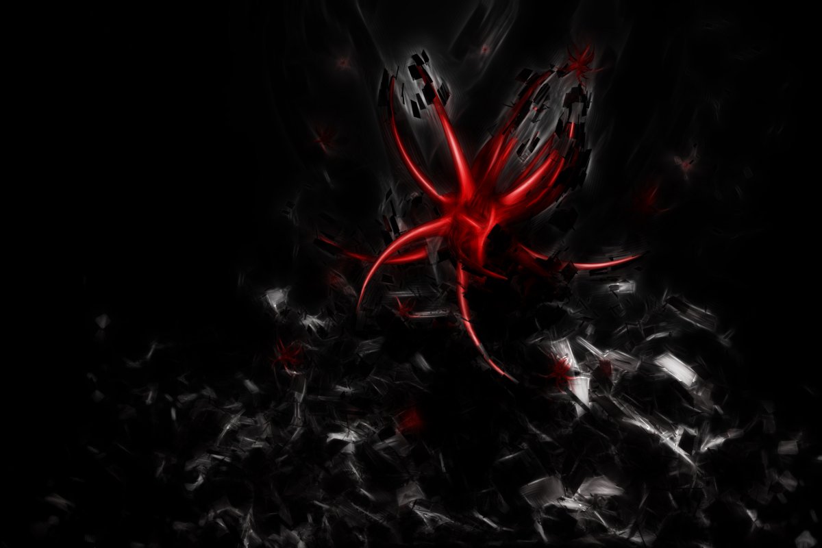 Красно черная абстракция