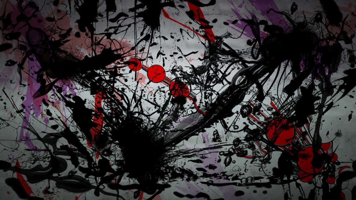 Абстракция черно красная