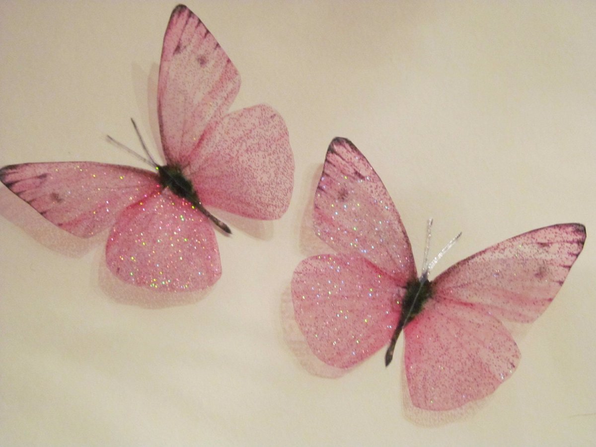 Бабочки на черном фоне