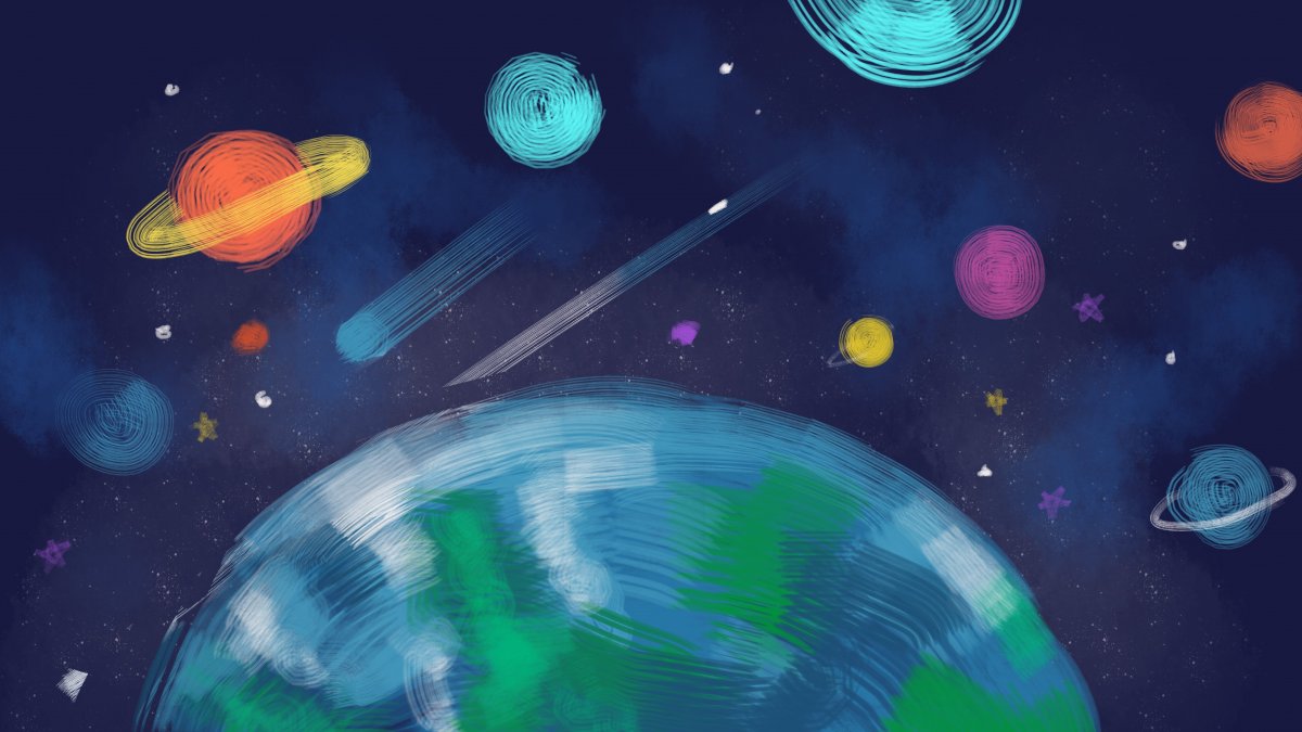 Космос мультяшный