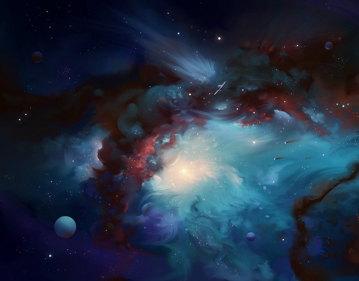 Ночное небо мультяшное