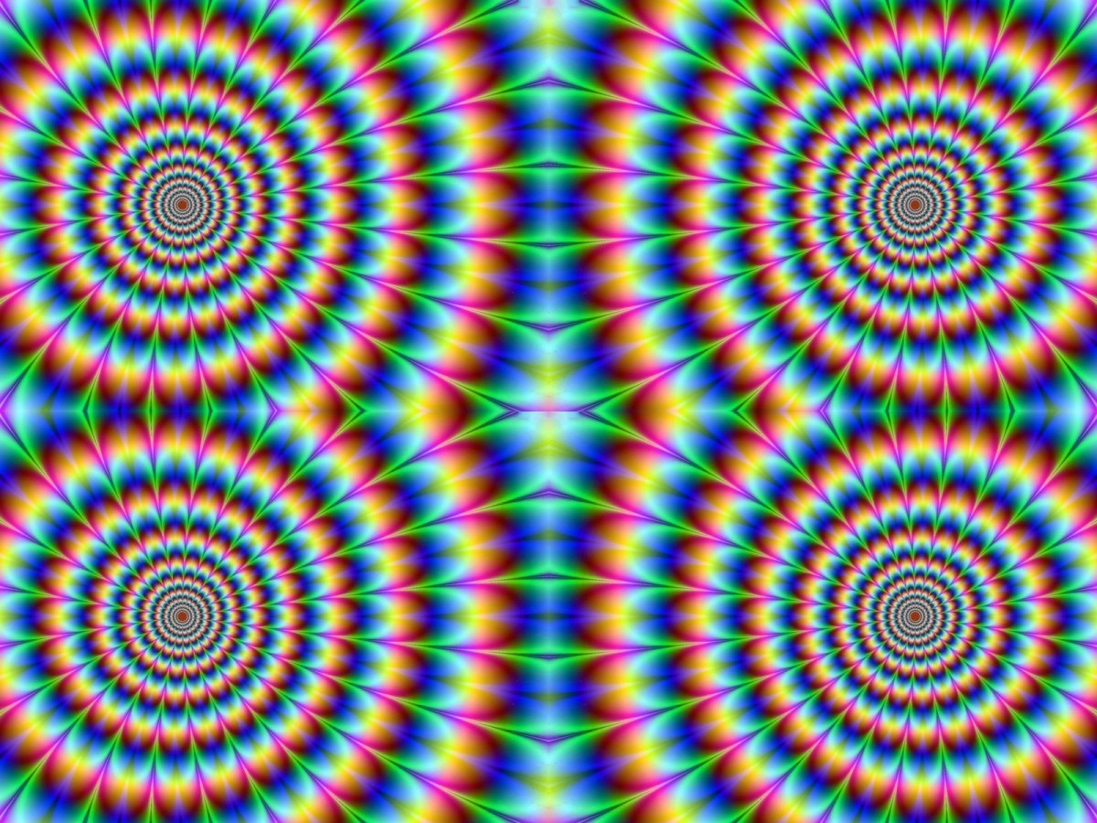 Оптические иллюзии движения вращения