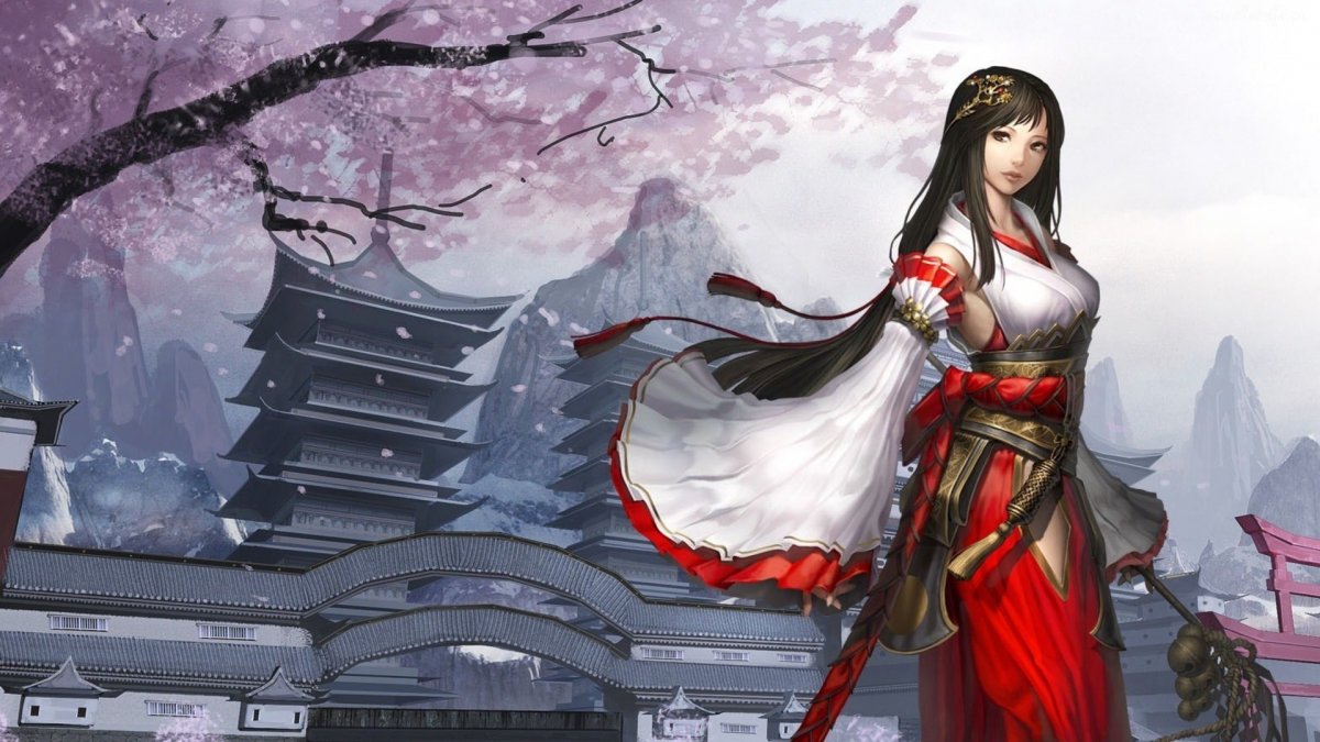 Японская девушка воин