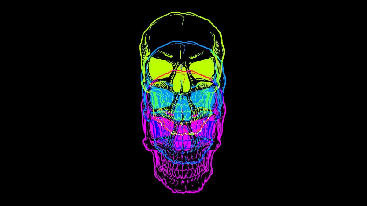 Неоновый скелет