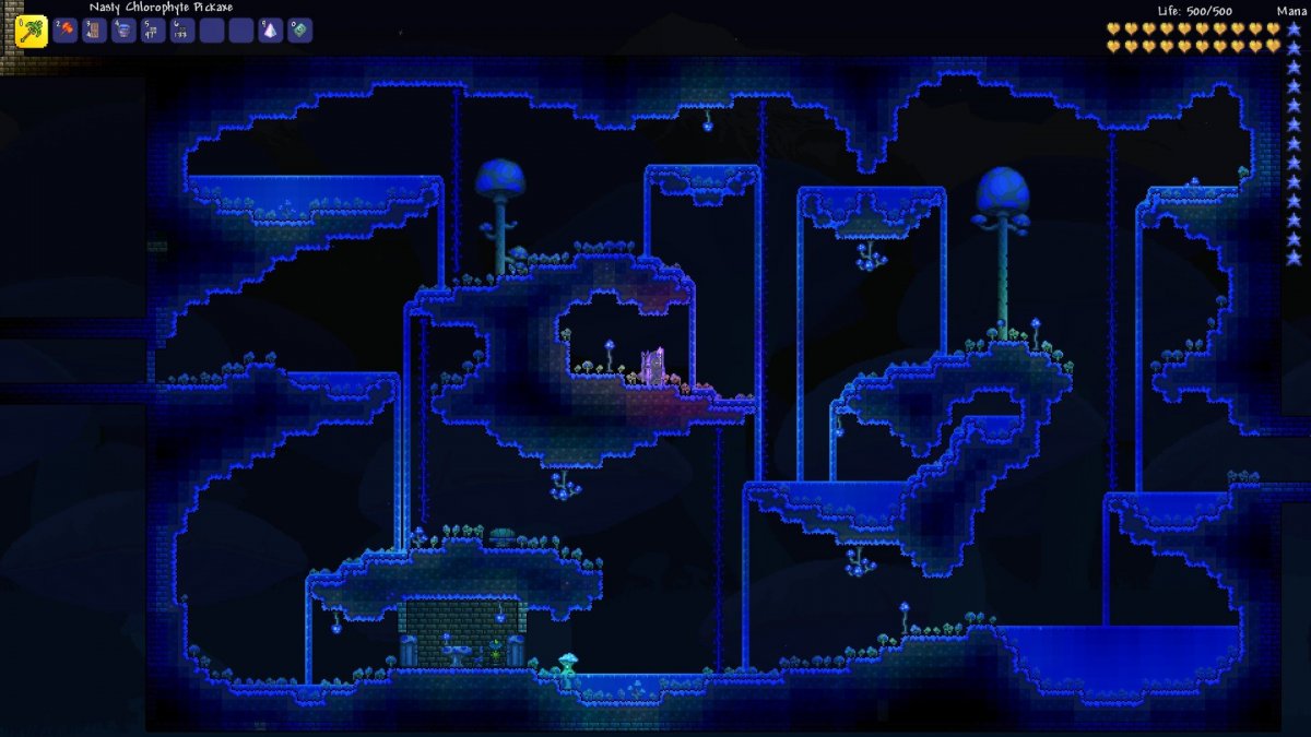 Terraria подземное искажение