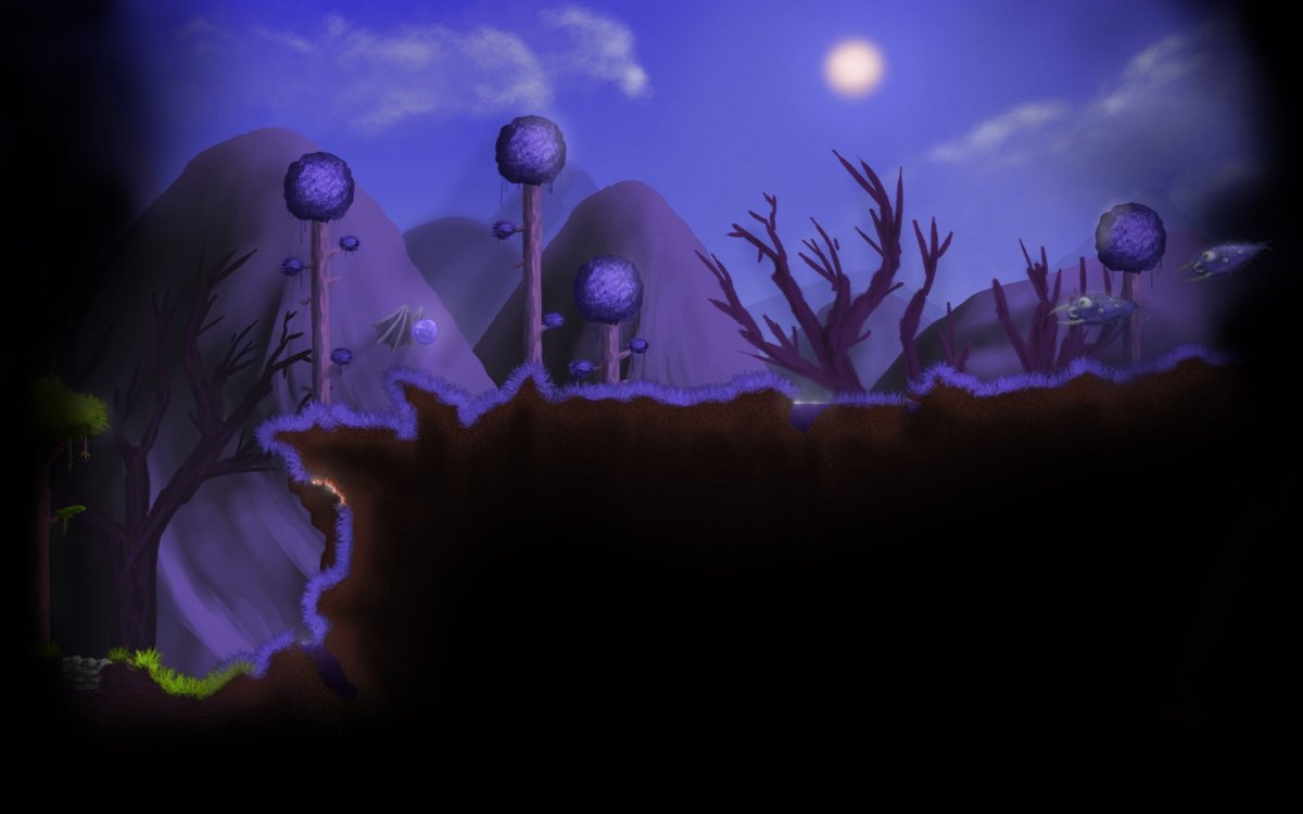 Фиолетовый биом террария