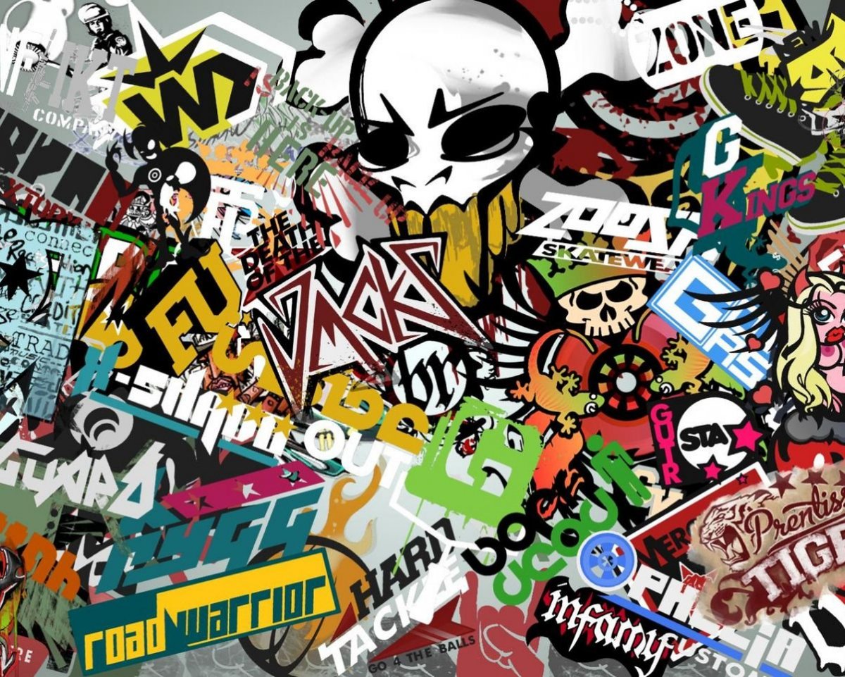 Много наклеек