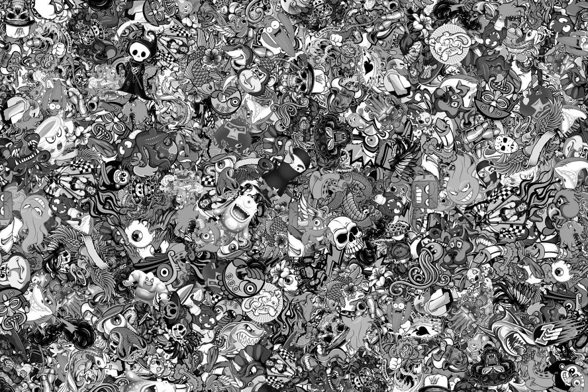 Много наклеек