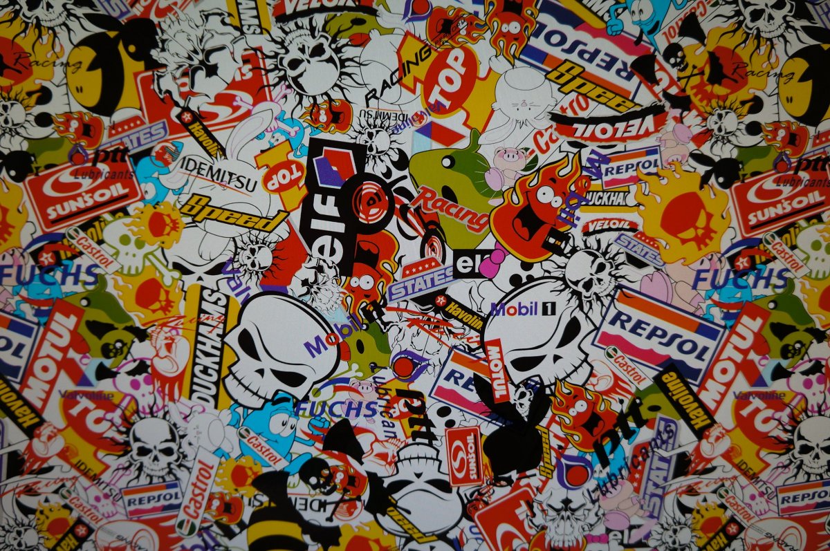 Sticker bombing наклейки