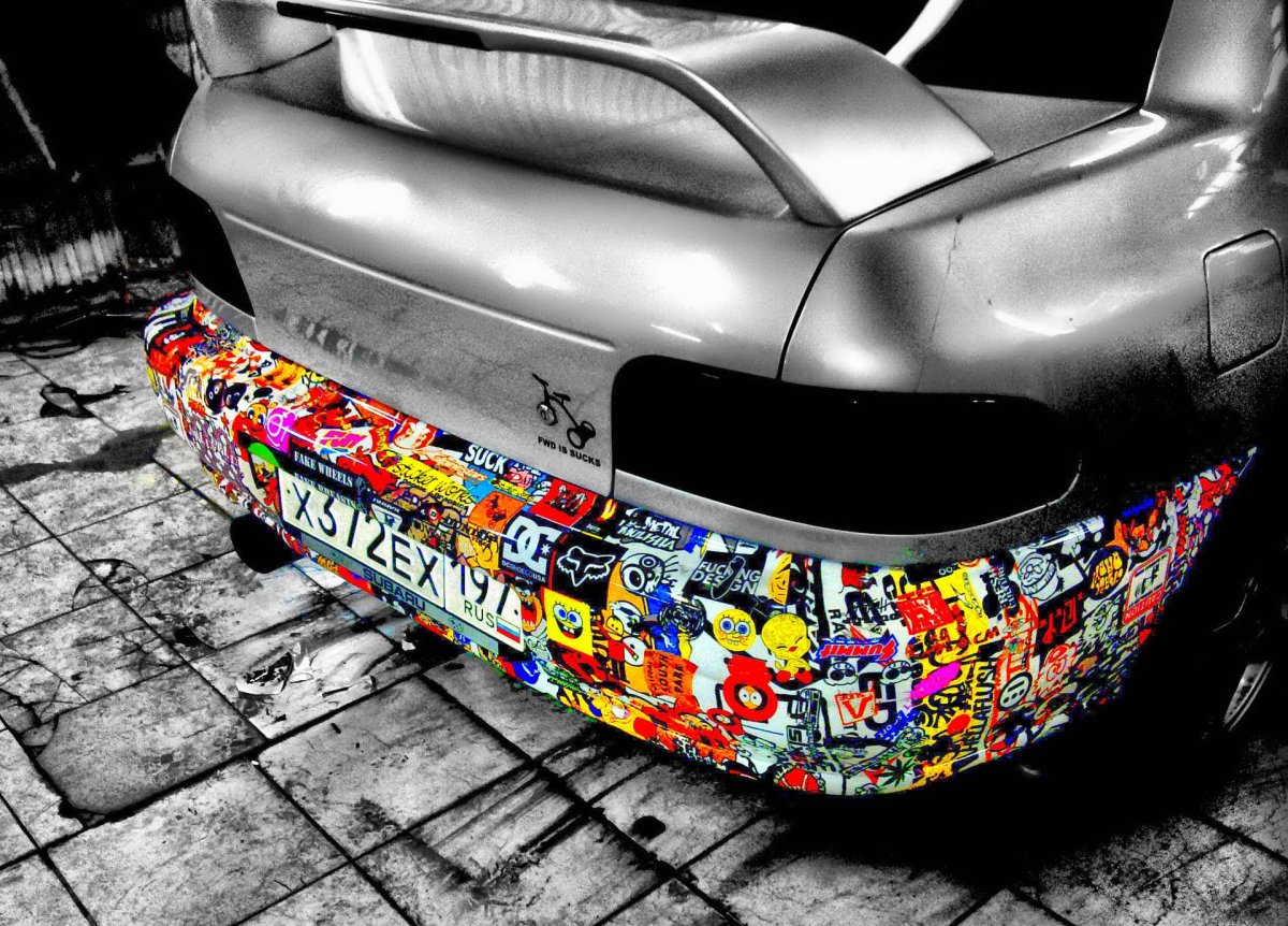 Стикербомбинг черный