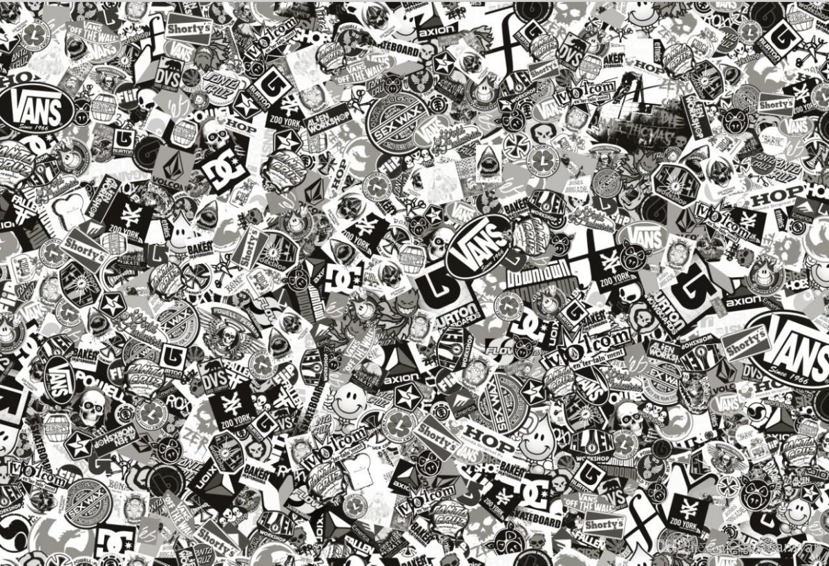 Много наклеек