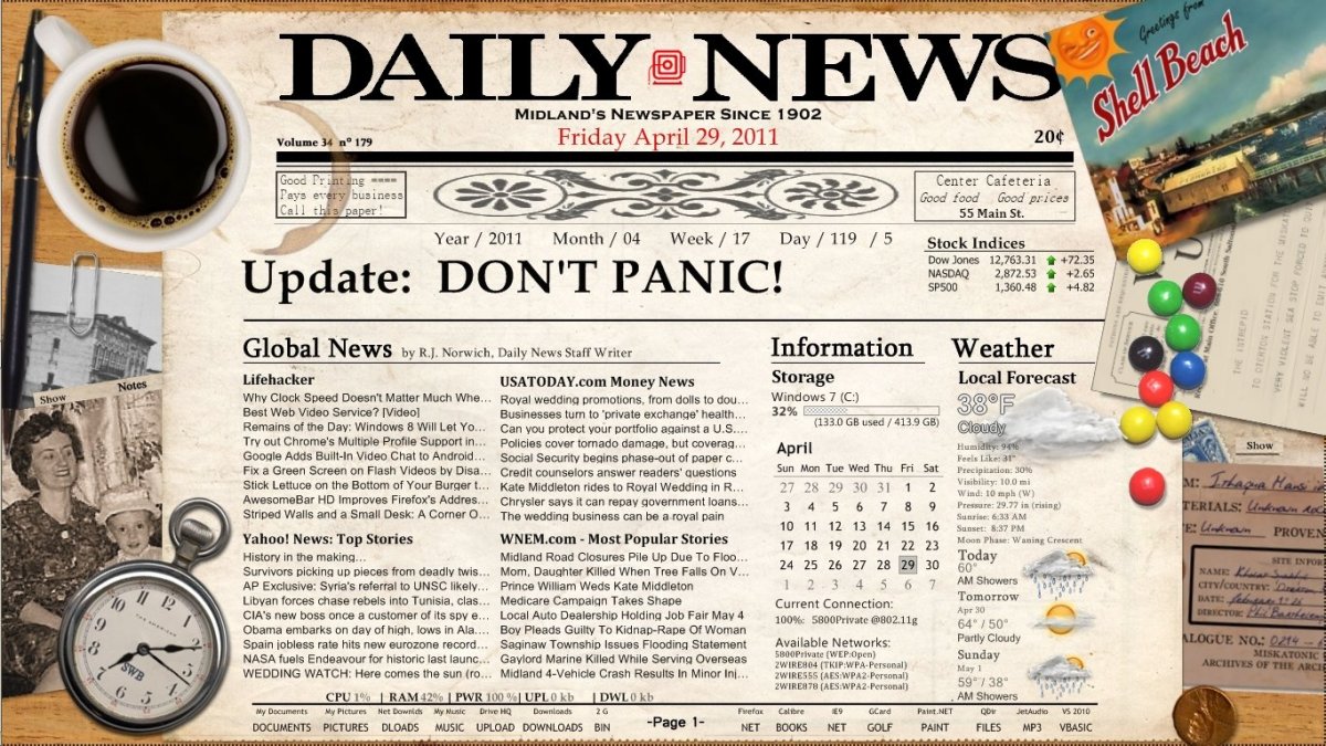 Лист газеты для фотошопа