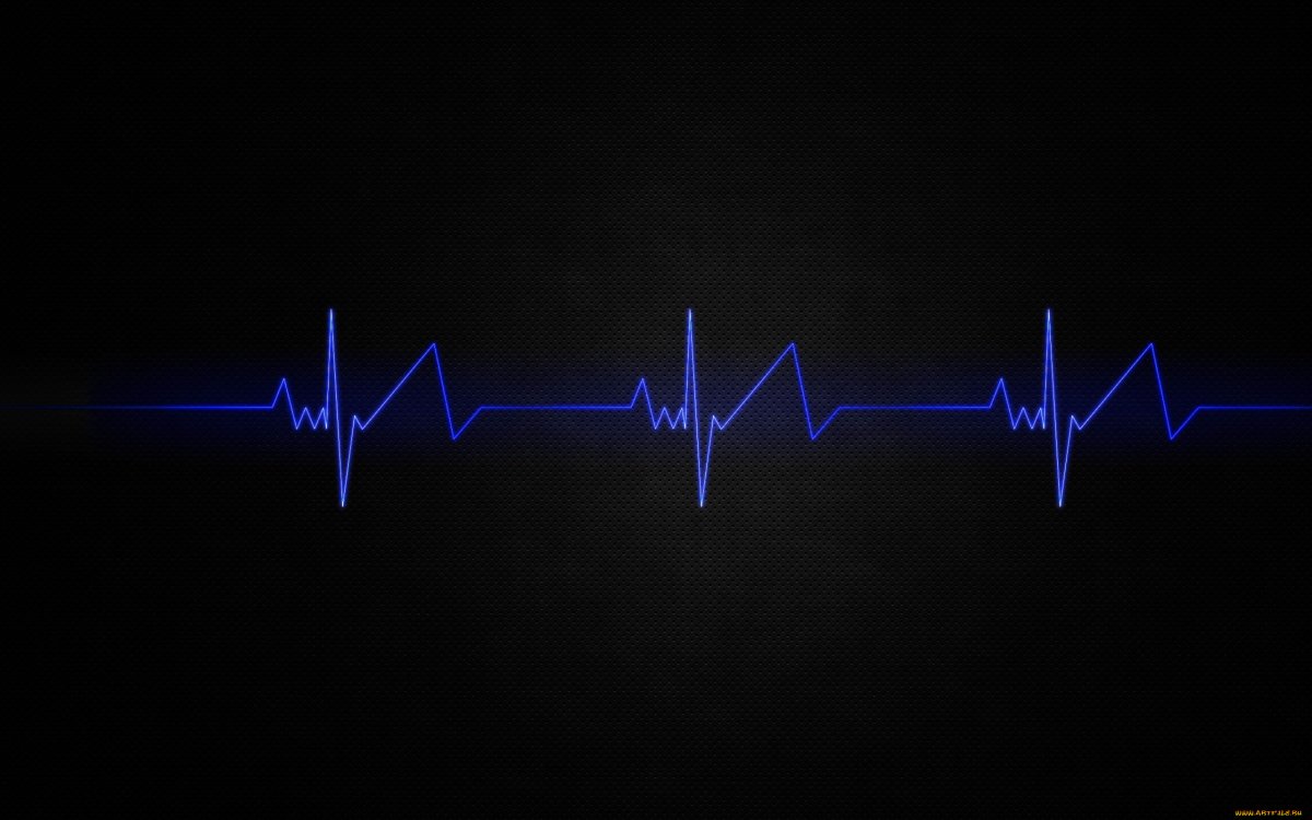 Сердцебиение на черном фоне