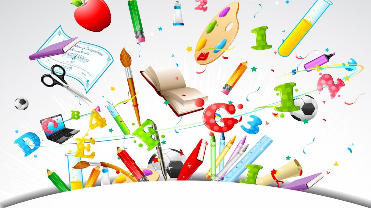 Фон школьные принадлежности