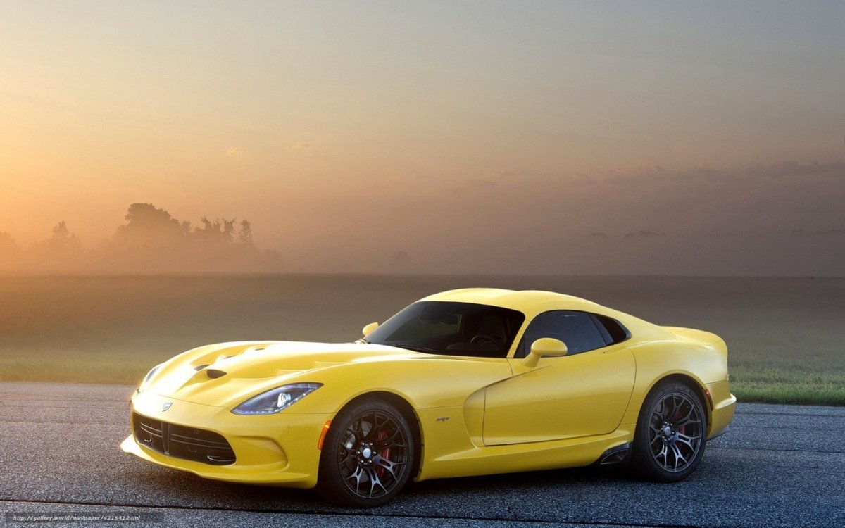 Додж Вайпер желтый