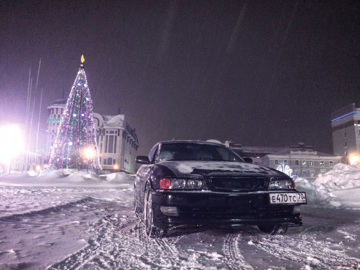 Тойота Чайзер дрифт зима