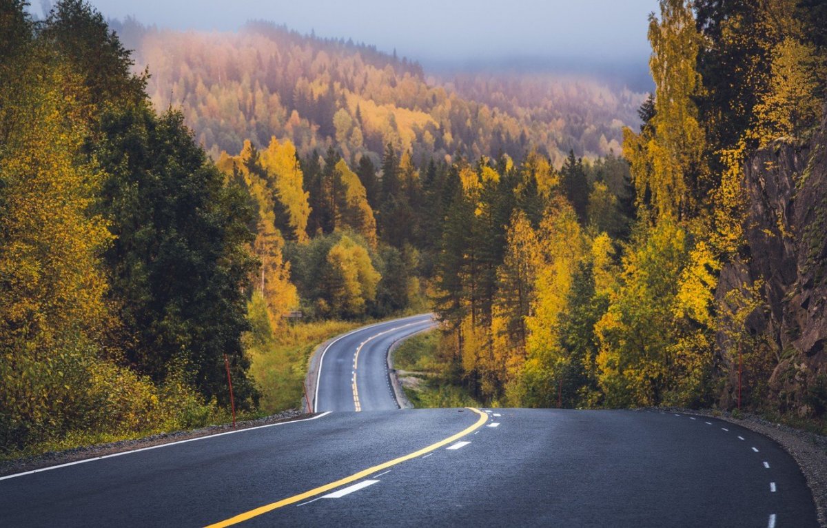 Трасса осенью