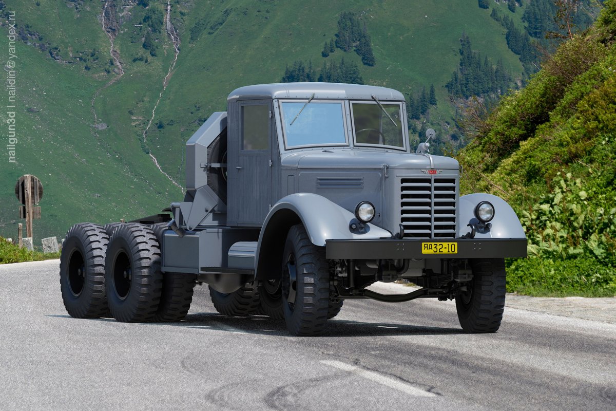ЯАЗ-210д седельный тягач