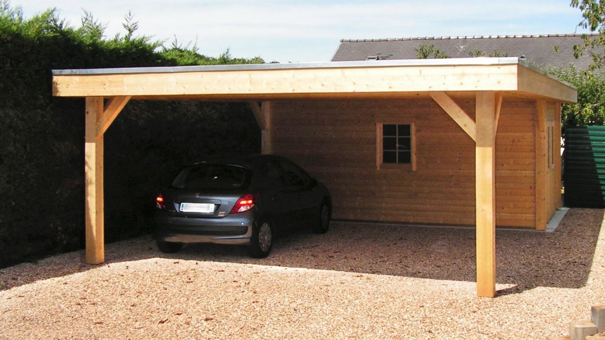 Гараж с навесом