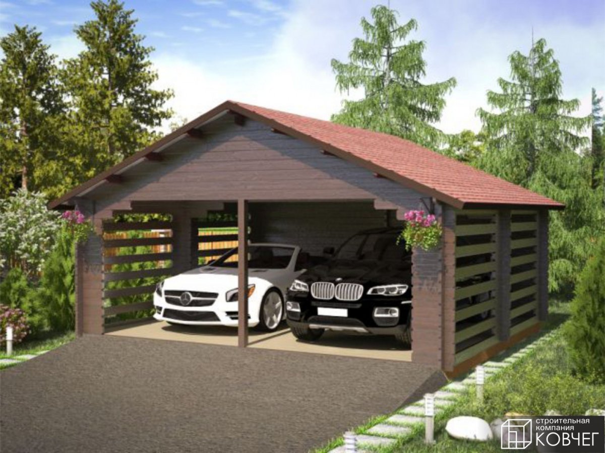 Гараж с навесом