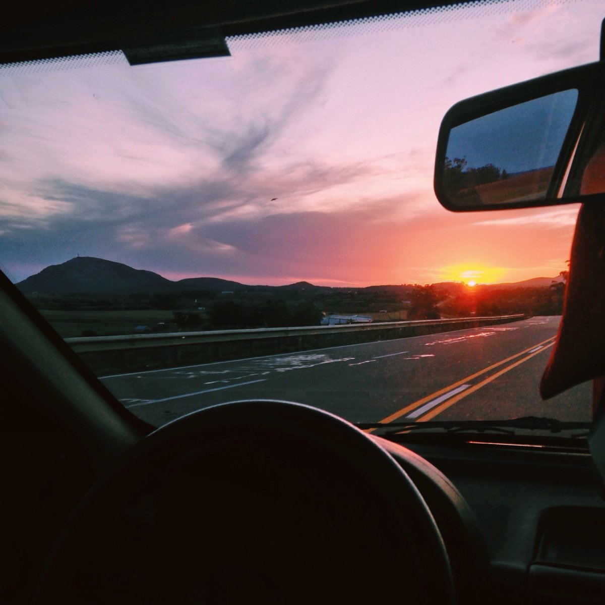 Красивый вид из машины