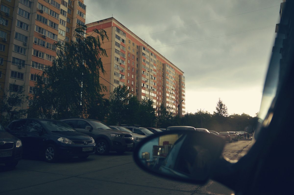 Красивый вид из окна машины