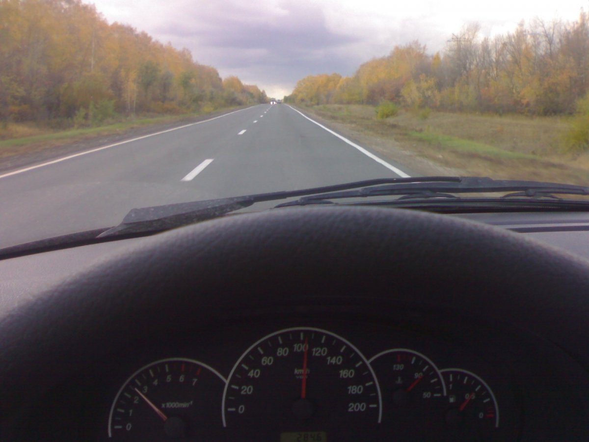 ВАЗ 2114 ночью за рулем