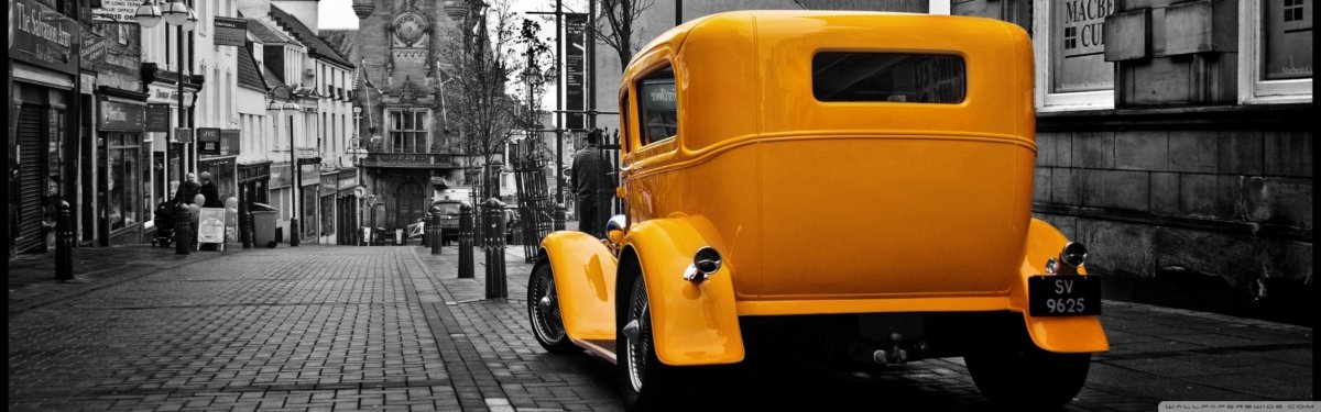 Лондон черно-белый с желтым