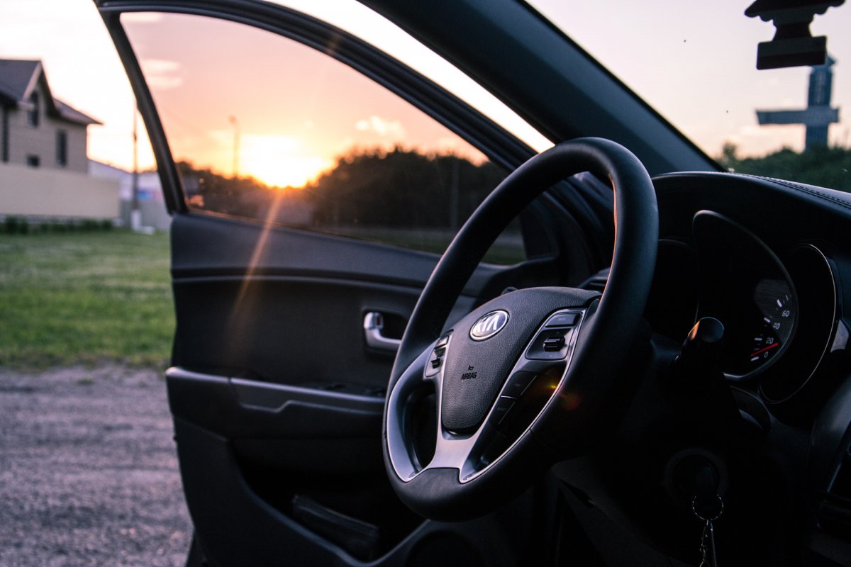 Вид за рулем машины Киа