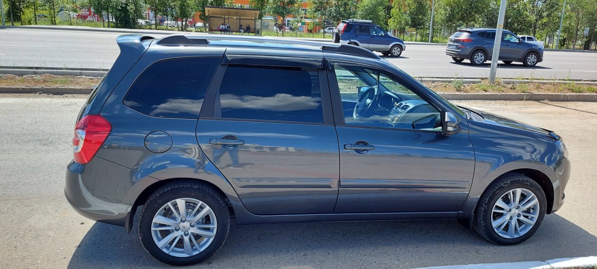 Лада Гранта кросс серебристый