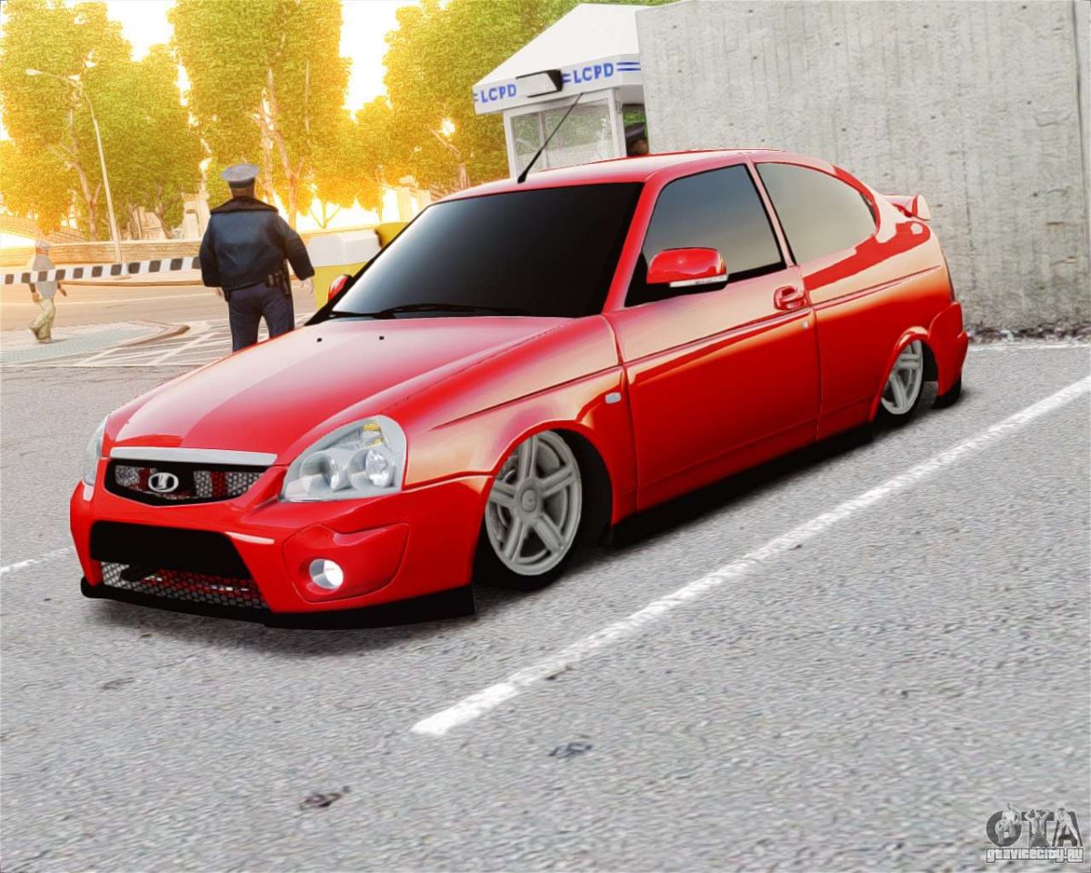 Синяя Приора 2 седан