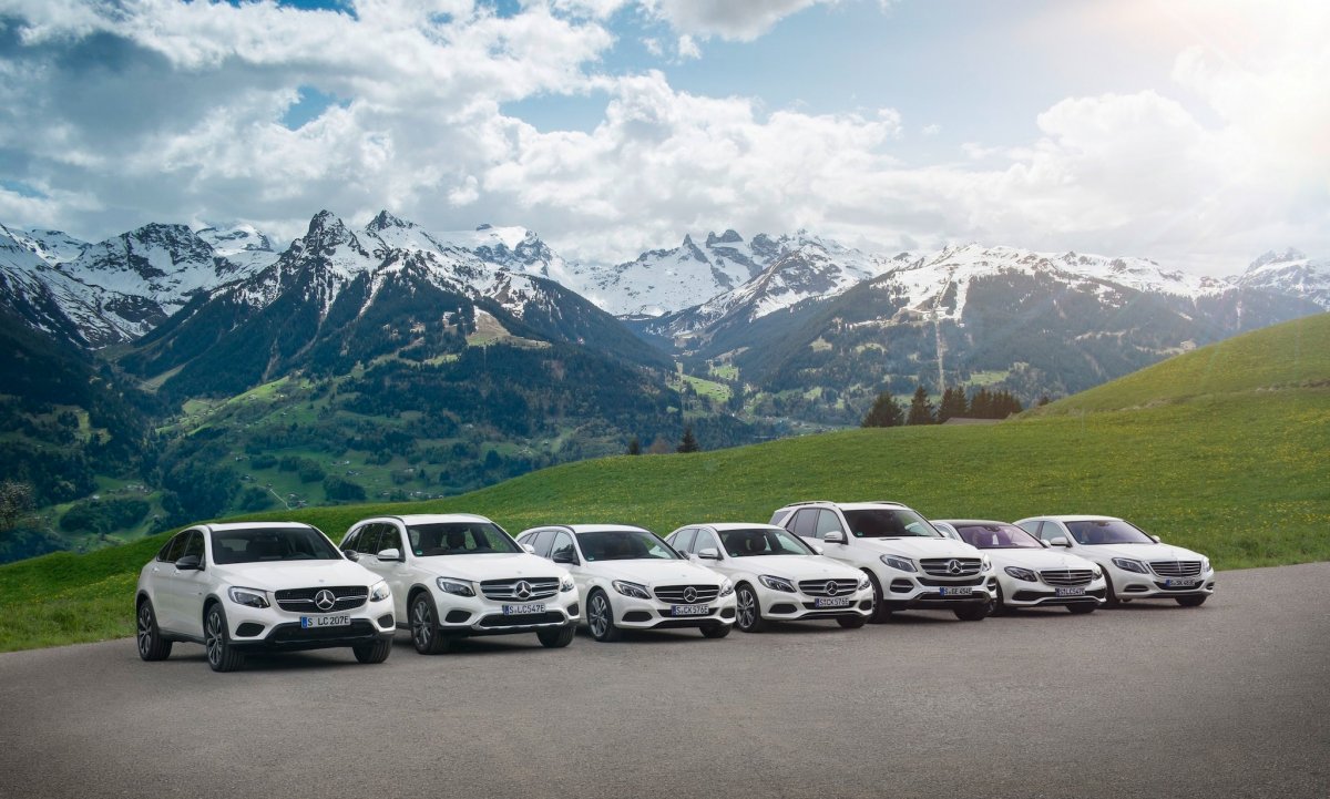 Много машин Мерседес