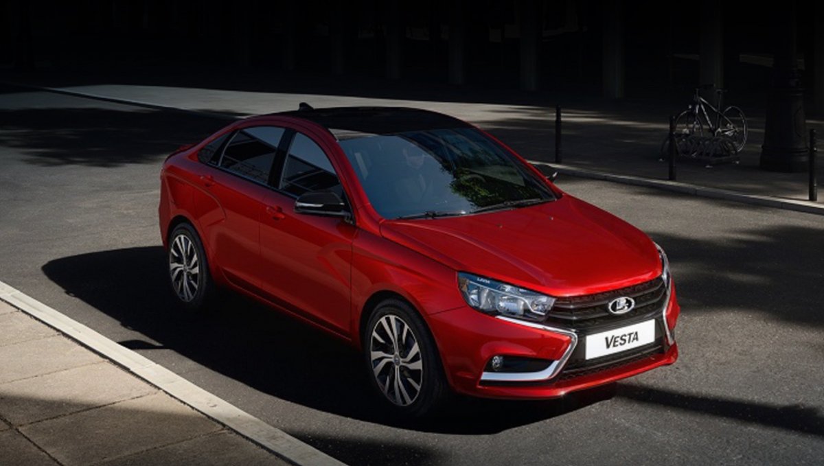 Лада Веста 2021 красная