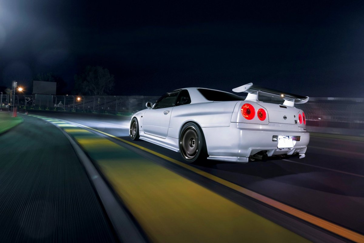 Nissan Skyline GTR r34 белый