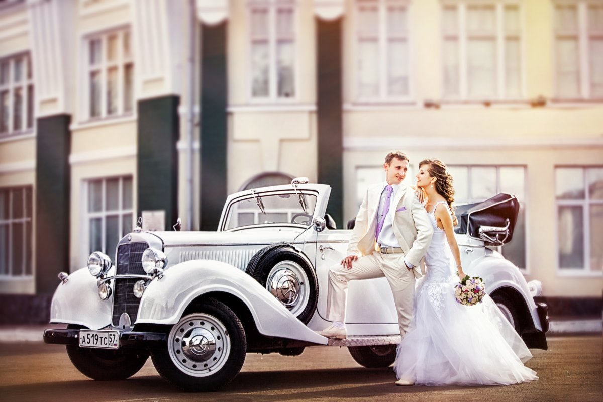 Свадебная ретро машина