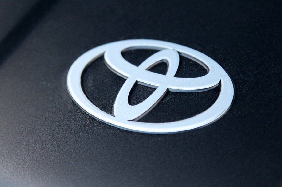 Toyota logo on car