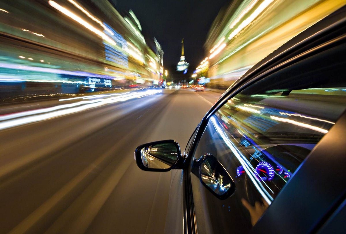 Дорога трасса ночь