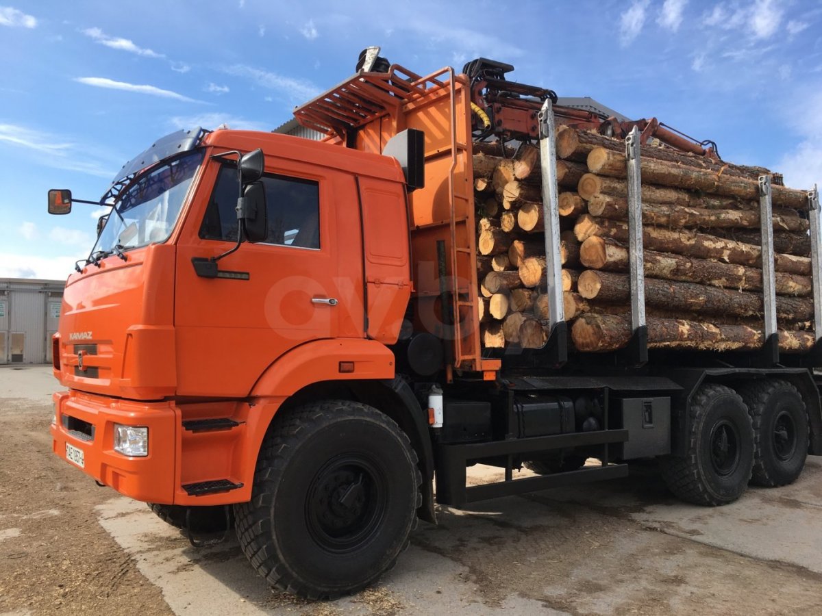 КАМАЗ 4310 лесовоз груженый
