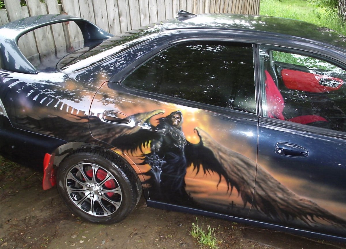 Крутая аэрография на авто